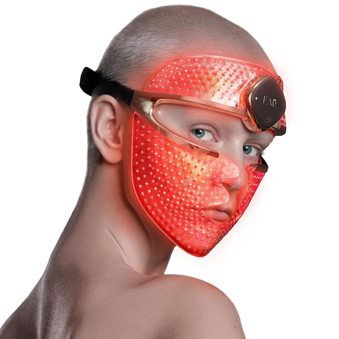 Mazaby LED Light Therapy Face Mask with red light therapy in use