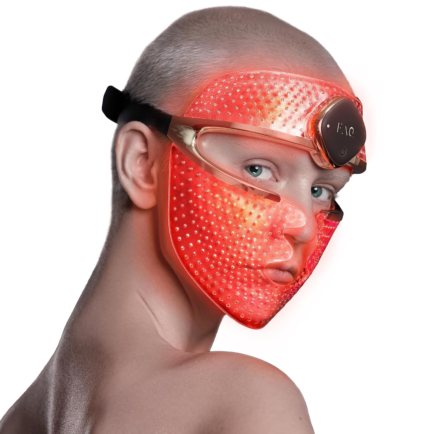 Mazaby LED Light Therapy Face Mask with red light therapy in use