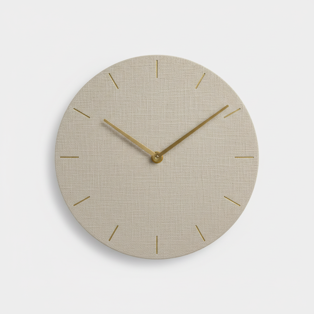Linen Wall Clock – Home & Living product photo