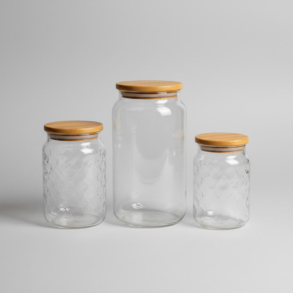 Bamboo Mason Jar Set – Kitchen & Dining product photo