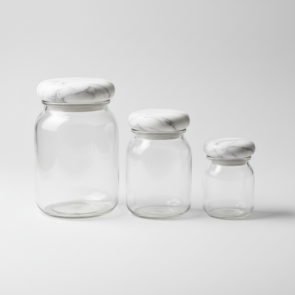 Marble Mason Jar Set – Kitchen & Dining product photo