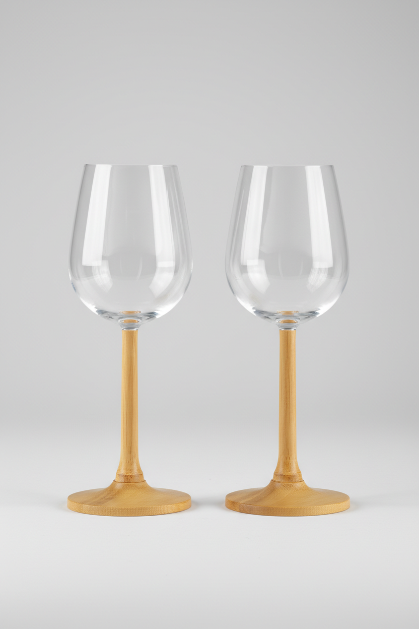 Bamboo Wine Glass Set – Kitchen & Dining product photo